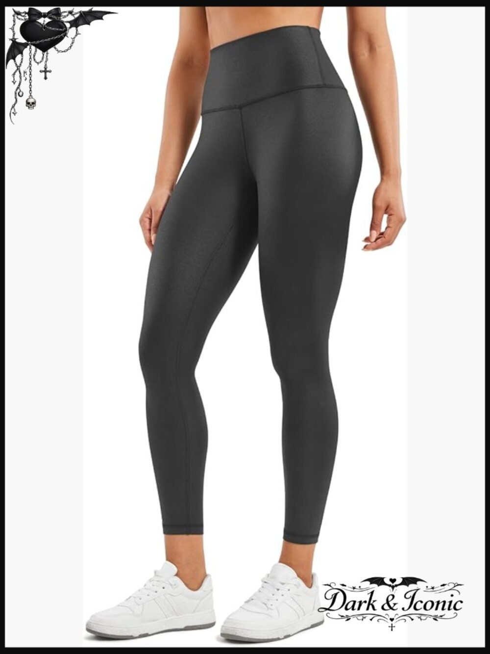 Butterluxe Faux Leather Leggings 25" High Waisted Ankle Leggings for Women